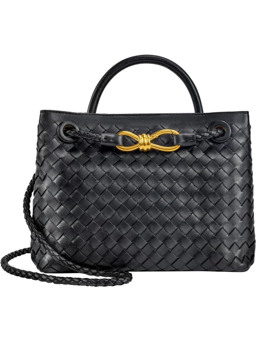 Stylish Woven Tote Bag for Women | Leather Shoulder Handbag & Top Handle Purse